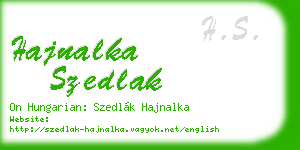 hajnalka szedlak business card